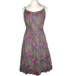 Vintage 70's Sundress, Handmade by my Seamstress, Great Aunt, Fit and Flair belt